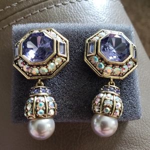 Heidi Daus Lavish Layers Earrings "Amythest".